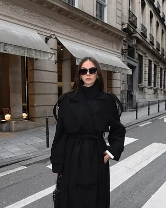 Customer photo review of Emma Lace Up Trench Coat