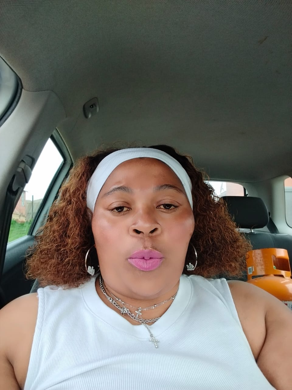 Customer photo review of Silver Precious Era Logo Hoops