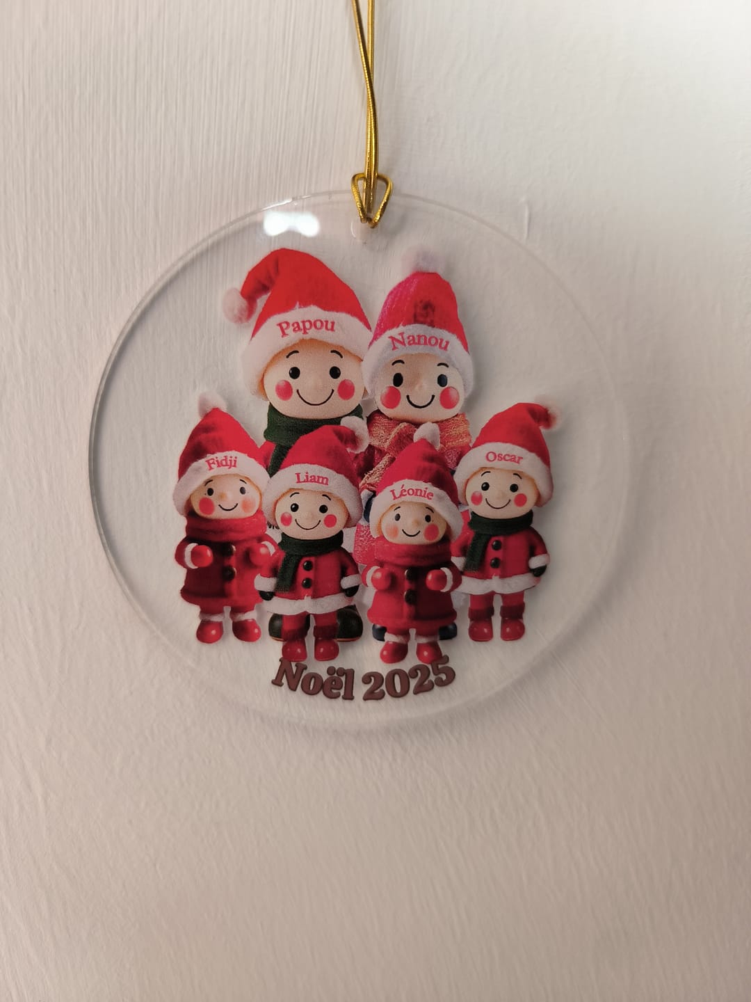 Customer photo review of Familienmitglieder mit 1-9 Personen - Personalisierter Baumschmuck