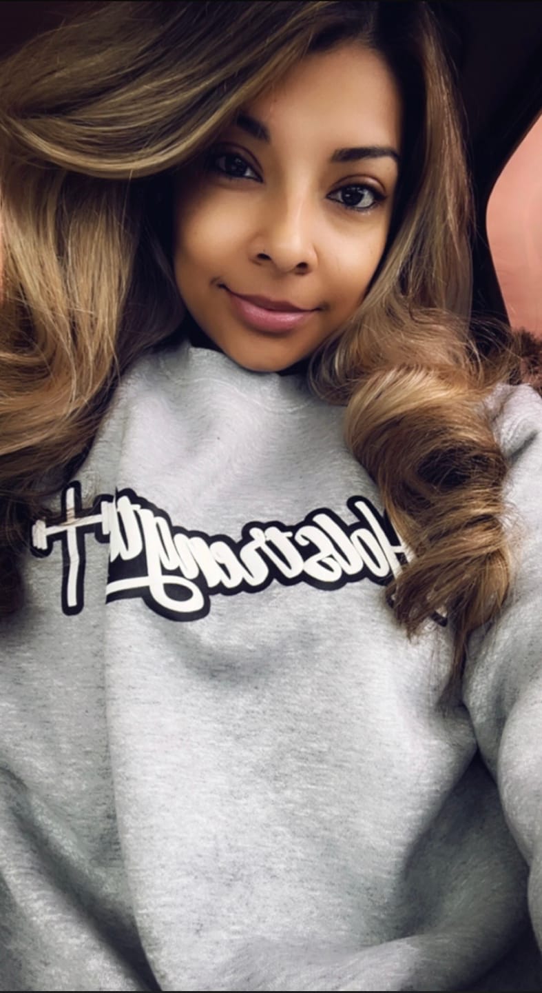 Customer photo review of Puff Print Vintage Crew