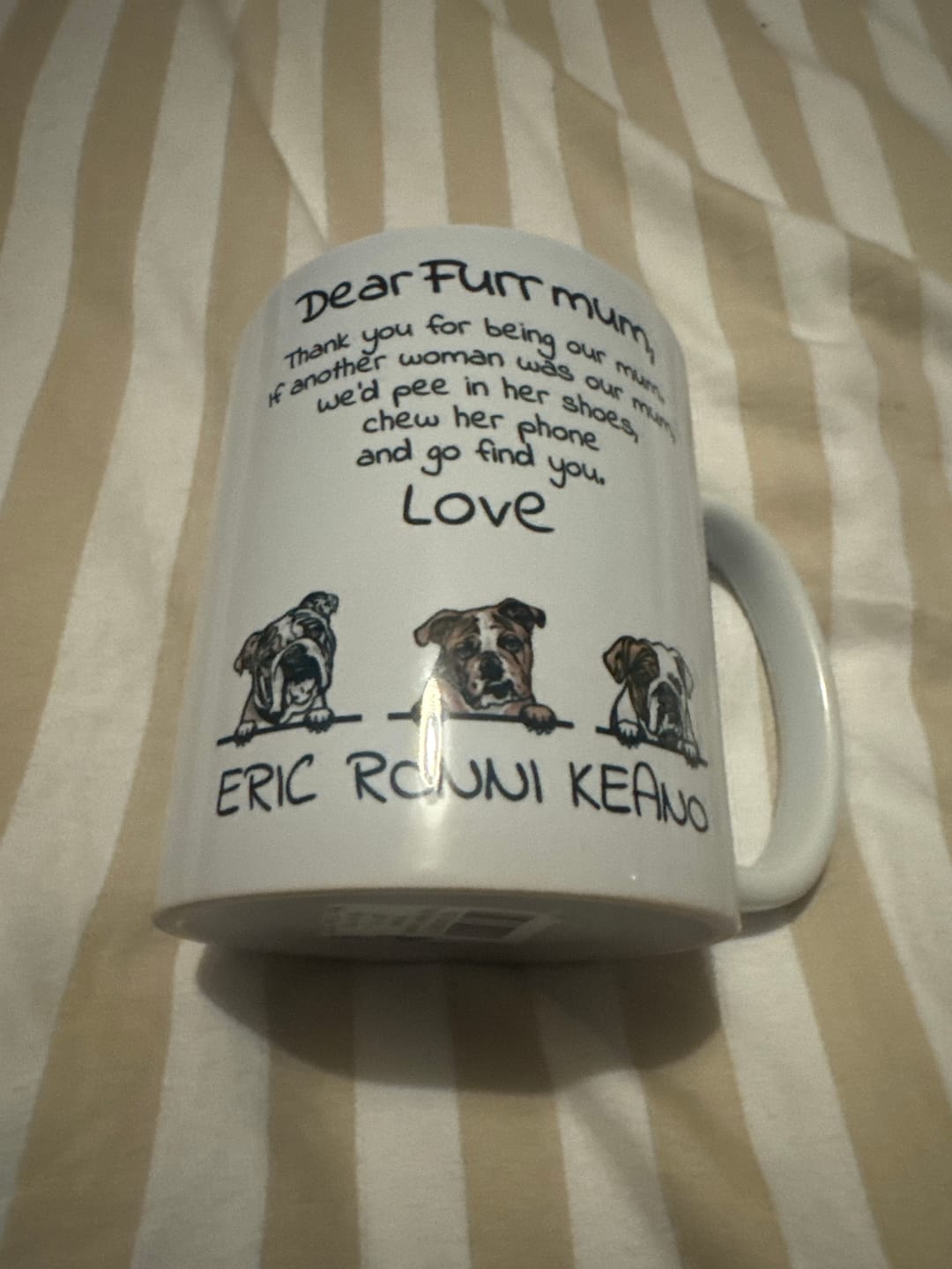 Customer photo review of Dear Dog Parent - Personalised Mug