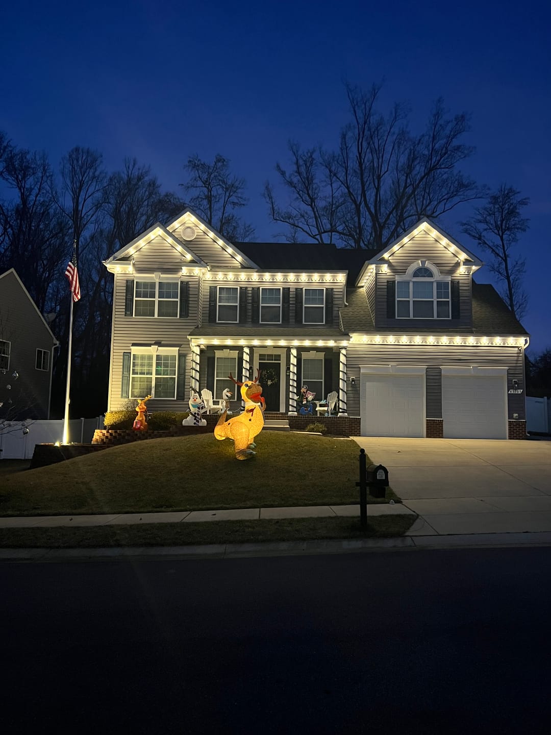 Customer photo review of 25 ft. Commercial Flagpole with External Rope Halyard Rated At 88mph