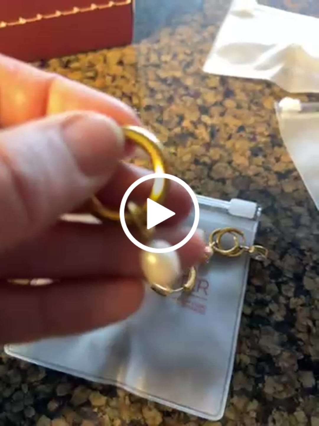 Customer video review of Bethany Pearl Drop Hoop