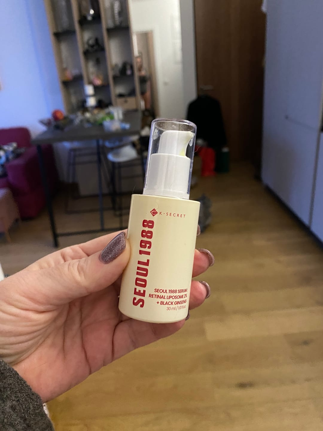 Customer photo review of Petnovecošanās serums KSECRET SEOUL 1988 Serum : Retinal Liposome 2% + Black Ginseng