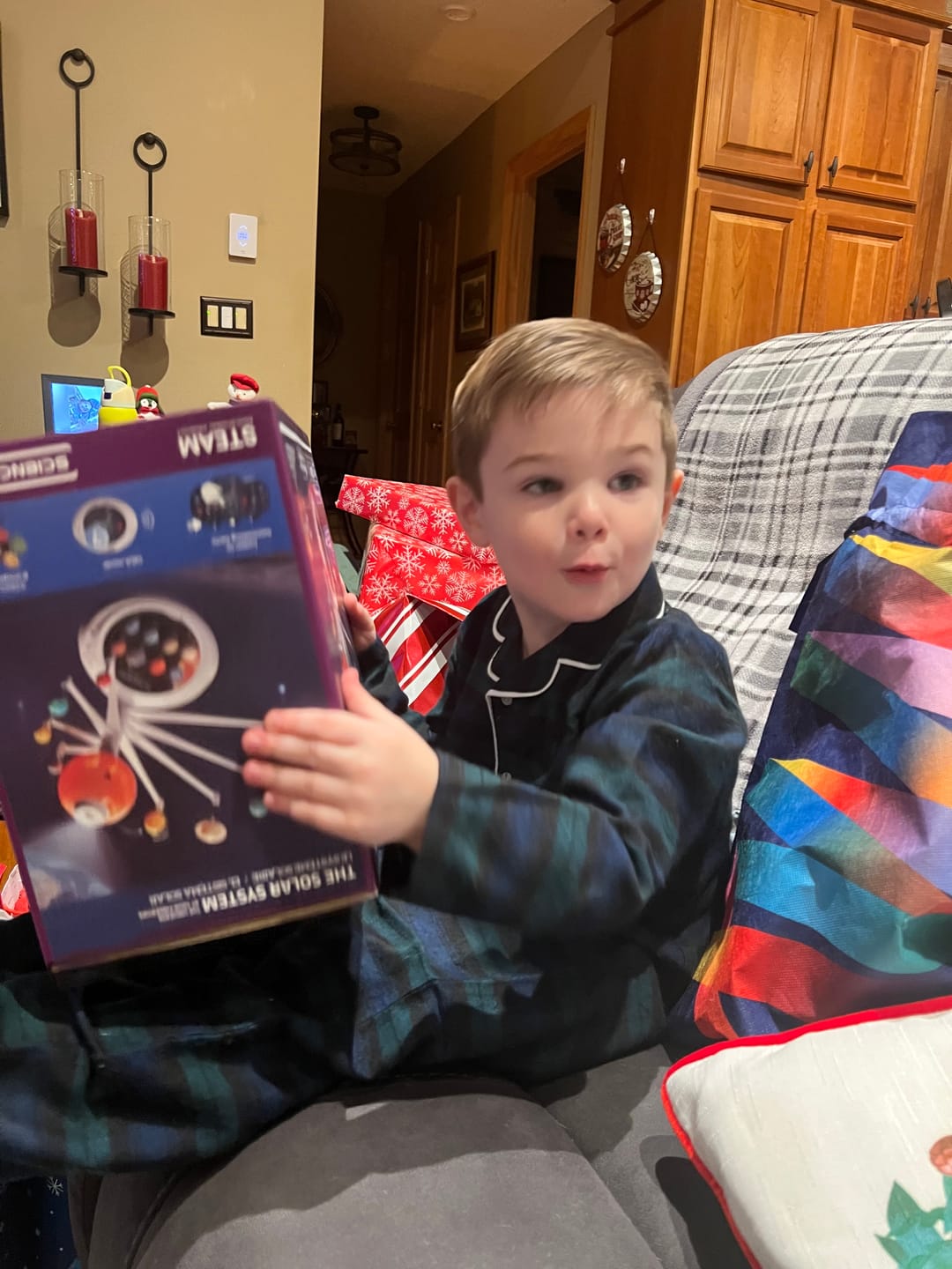 Customer photo review of Unisex Toddler & Kids Black Watch Plaid Pajama Set