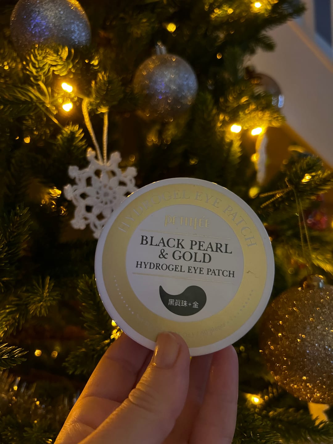 Customer photo review of Petitfee Black Pearl & Gold Hydrogel Øyemasker (60stk)