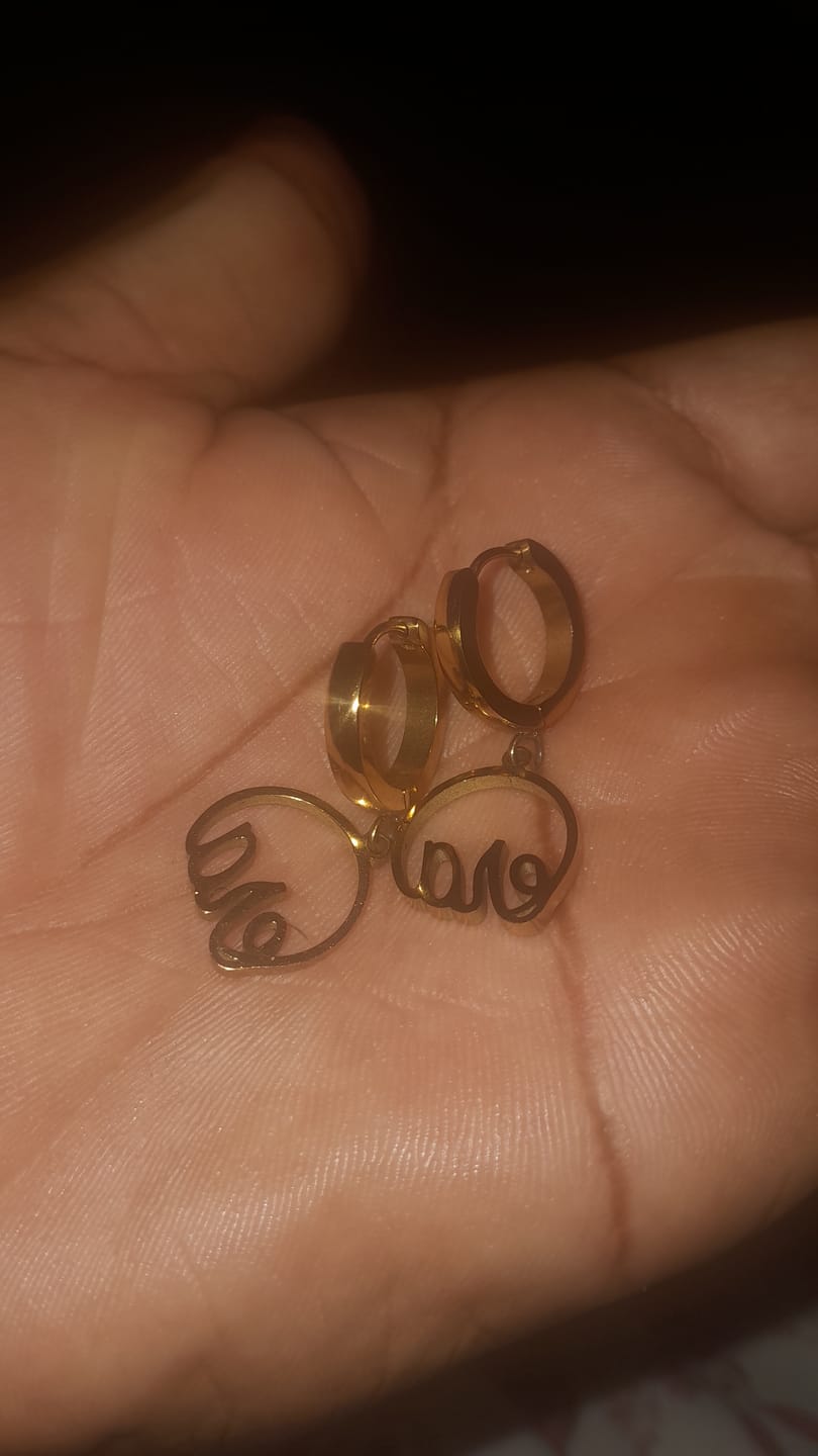 Customer photo review of Silver Diva Earrings