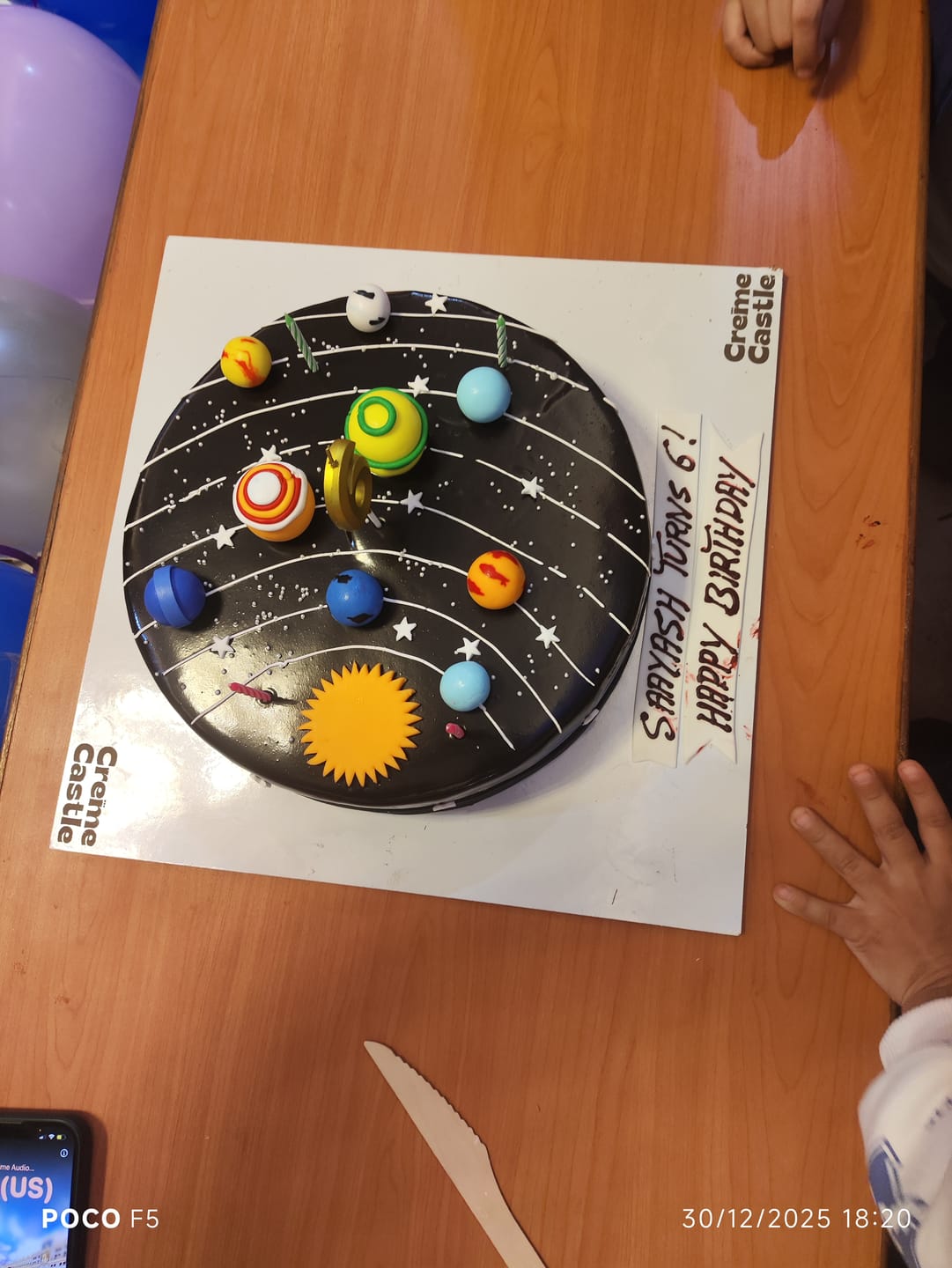 Customer photo review of Solar System Theme Cake