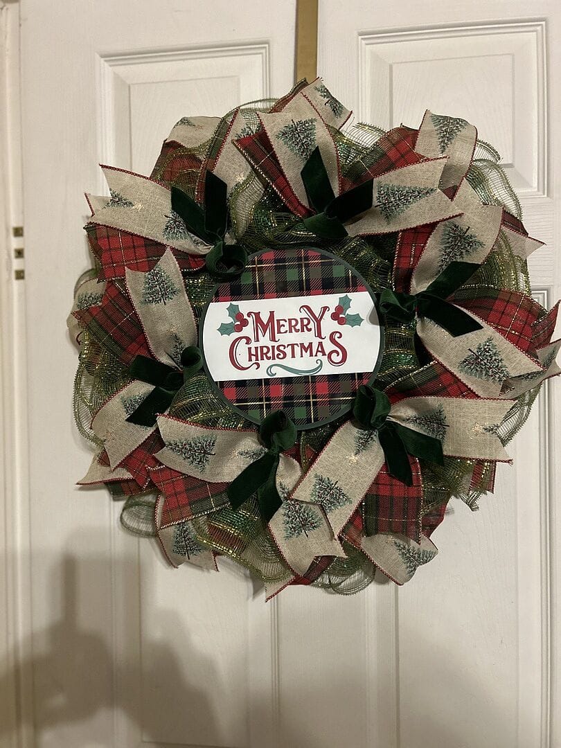 Customer photo review of Merry Christmas Accent Sign - Made in USA