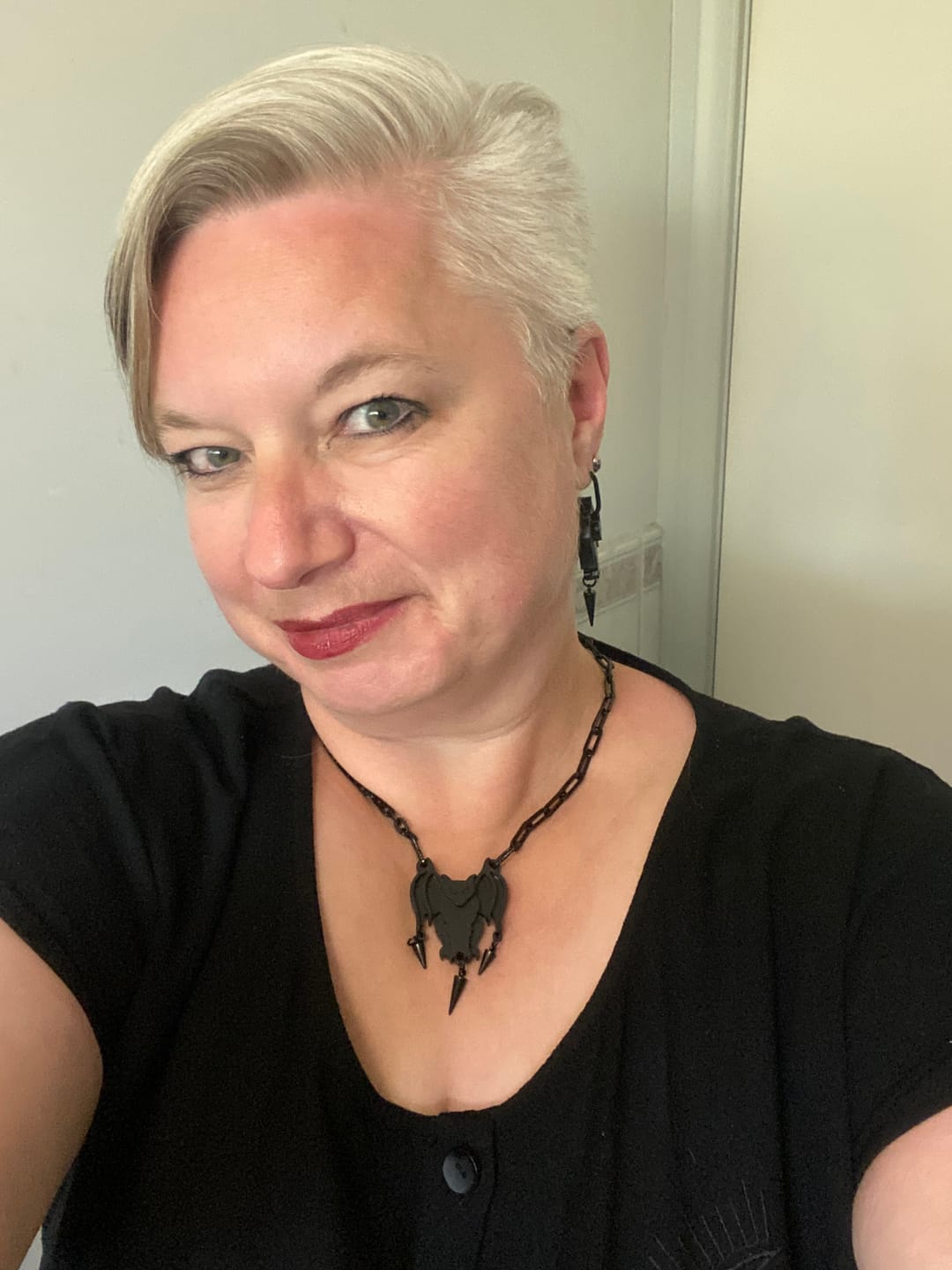 Customer photo review of Gothic Gargoyle Necklace