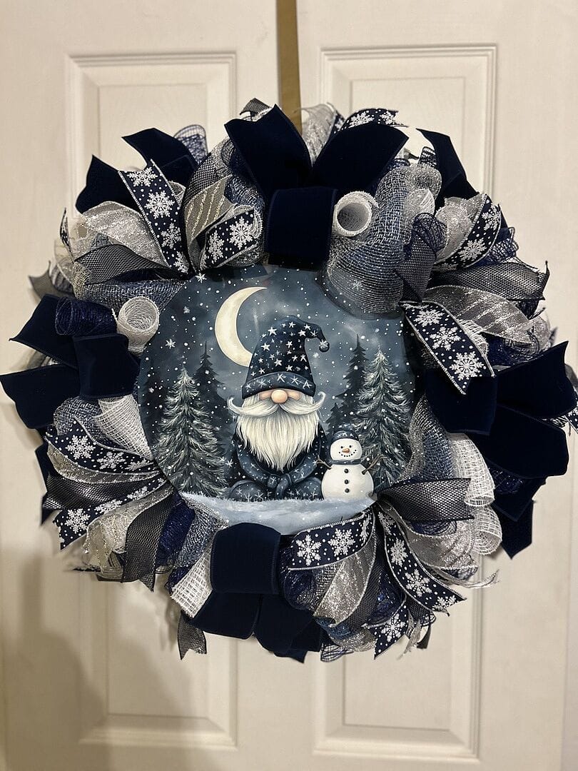 Customer photo review of Gnome and Snowman Under The Starry Sky Accent Sign - Made in USA