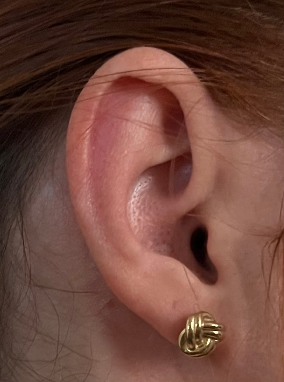 Customer photo review of Knots Stud Earrings