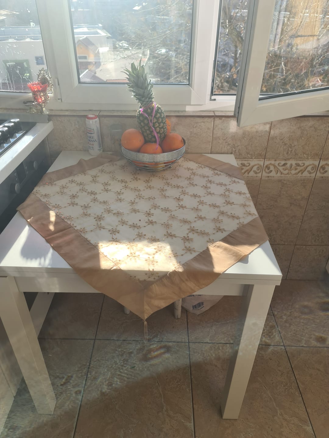 Customer photo review of Masa extensibila GRACJAN, alb, PAL, 80/160x80x76 cm