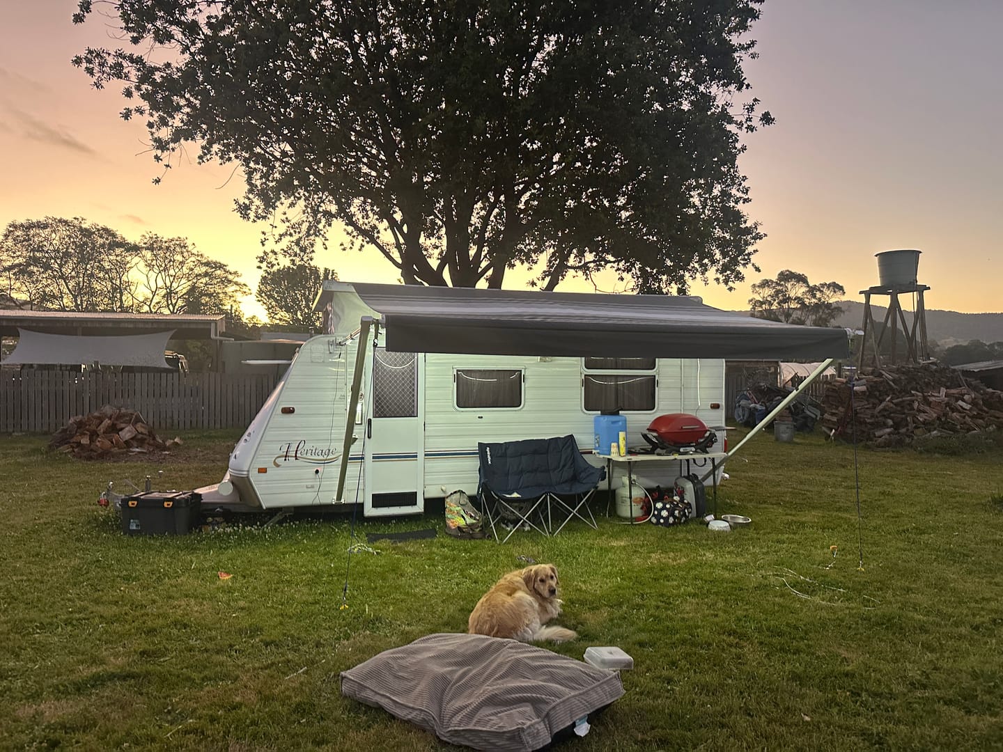 Customer photo review of Awnlux Retractable Roll-Out Caravan Awning W-5600NC