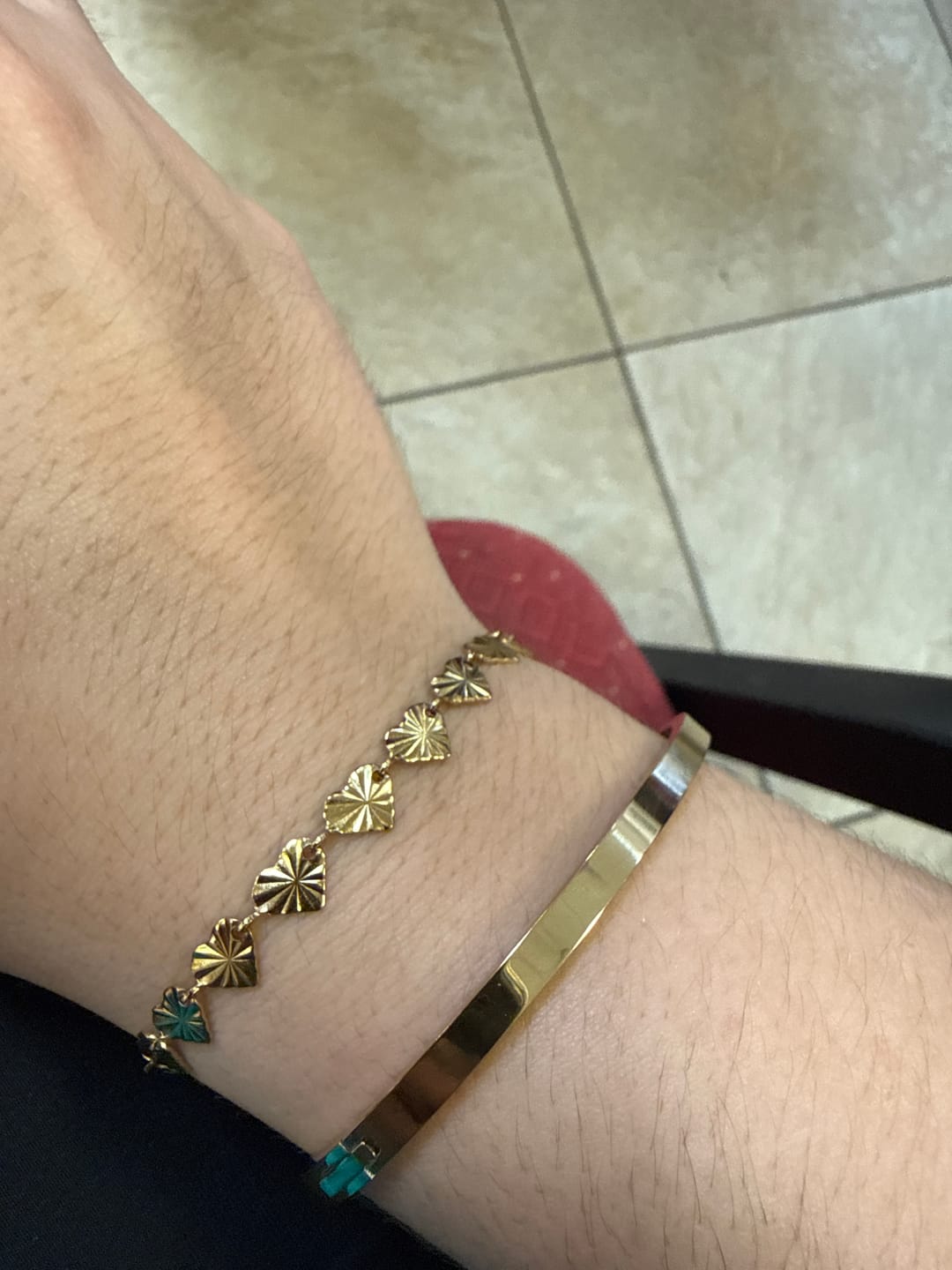 Customer photo review of Starlight Heart Chain Bracelet