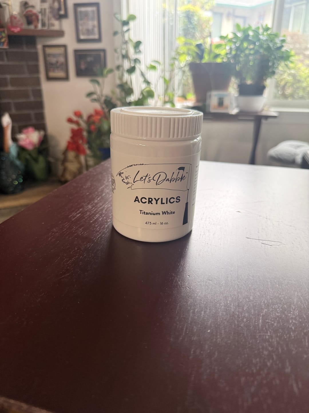 Customer photo review of DabblePaints™️ Titanium White — Thick-Body Acrylic Paint
