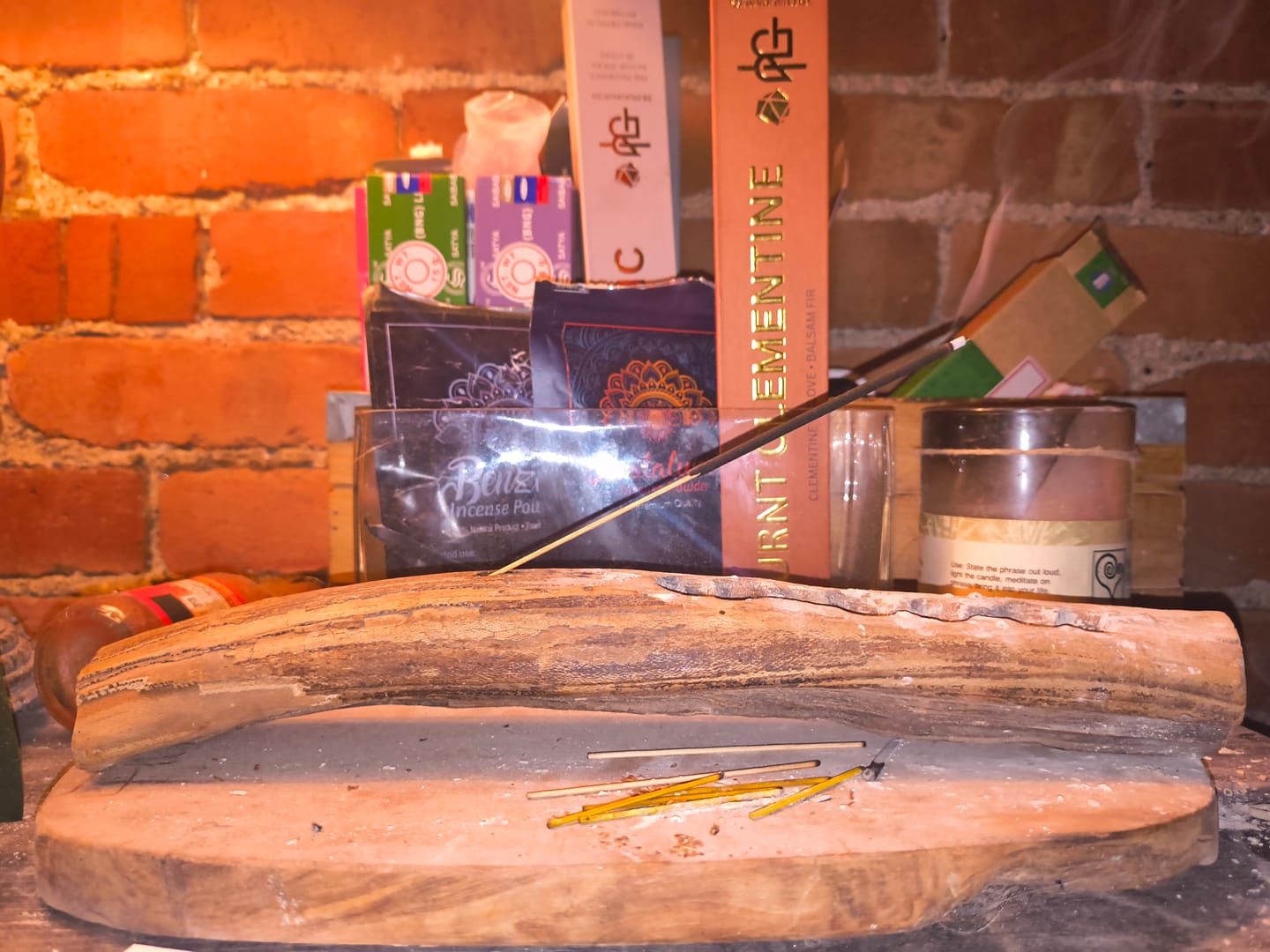 Customer photo review of Burnt Clementine Incense
