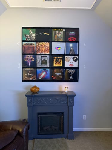 Customer photo review of 12" Vinyl Record Display Frame - LP Wall Storage