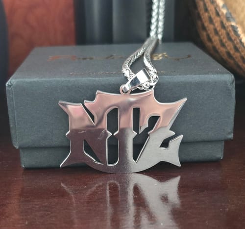 Customer photo review of Custom Photo Engraved Pendant Necklace