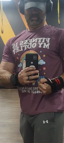 Customer photo review of Fitness Is My Outlet T-Shirt