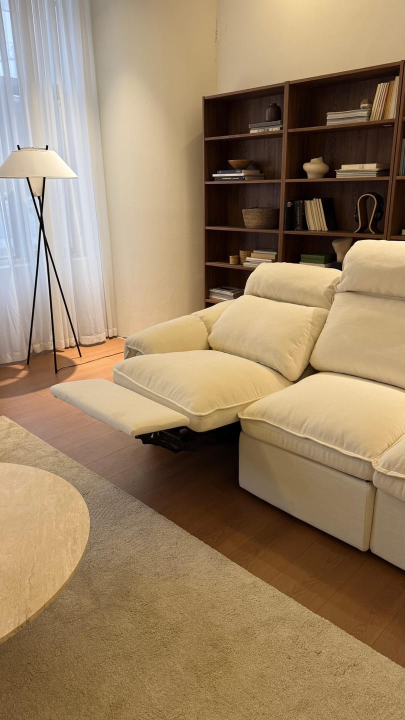 Customer photo review of CloudCubo 3-Seat Modular Sectional Sofa with Power Recliner