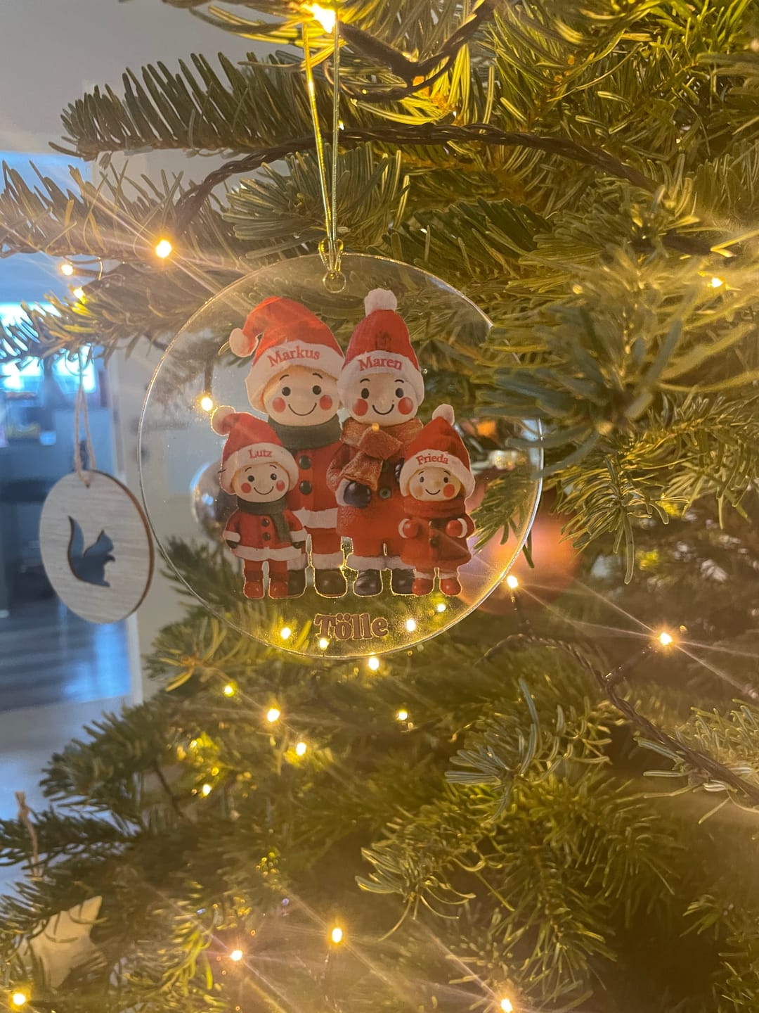 Customer photo review of Familienmitglieder mit 1-9 Personen - Personalisierter Baumschmuck