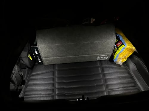 Customer photo review of Kustom Interior™ Suede Weave Trunk Organizer