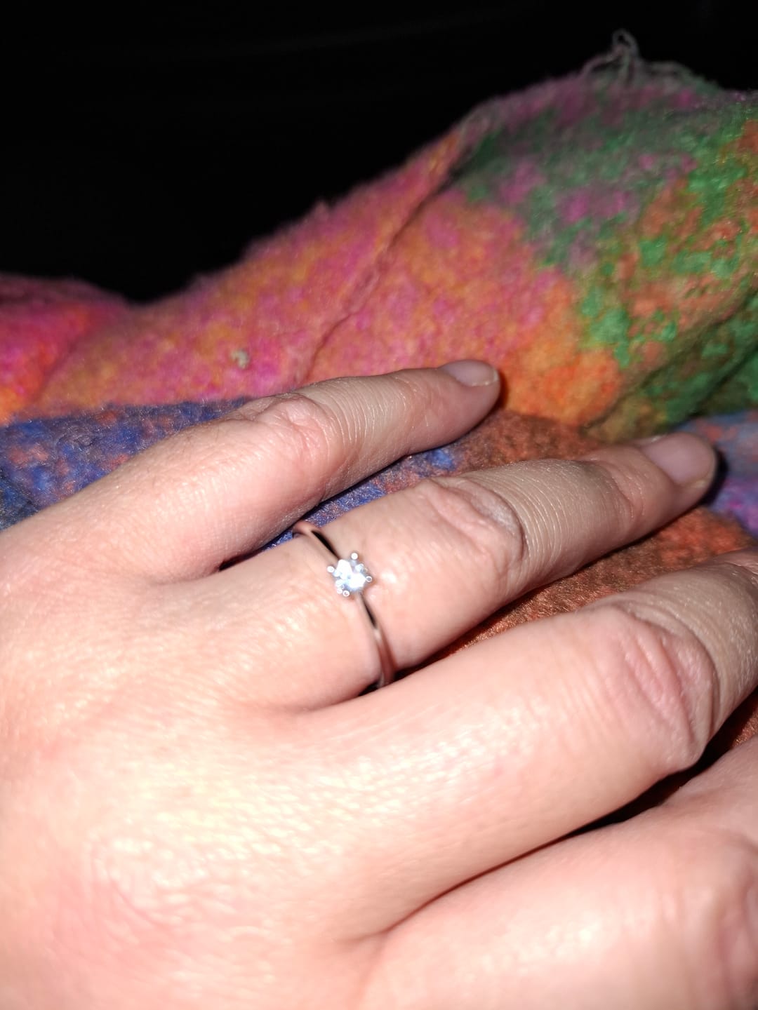 Customer photo review of Anillo Circonita Solitaria