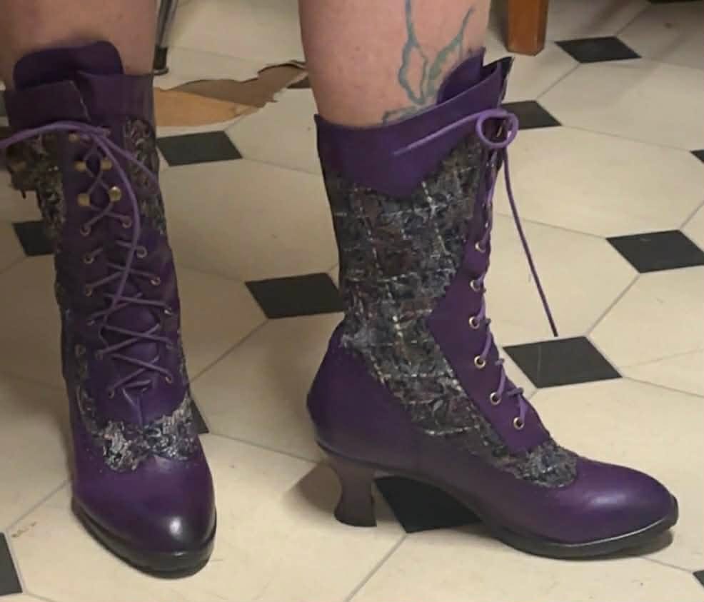 Customer photo review of Victorian Elegance Mid-Calf Boots