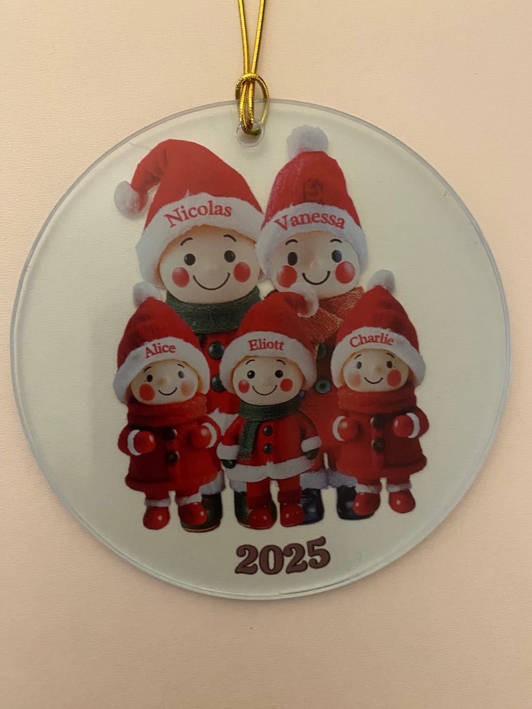 Customer photo review of Familienmitglieder mit 1-9 Personen - Personalisierter Baumschmuck