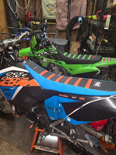 Customer photo review of Custom Seat Cover: 2009 KTM 250 XC-W