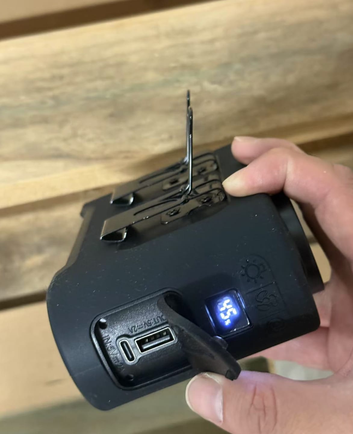 Customer photo review of DualForce Tradie Waist Fan 14500mAh
