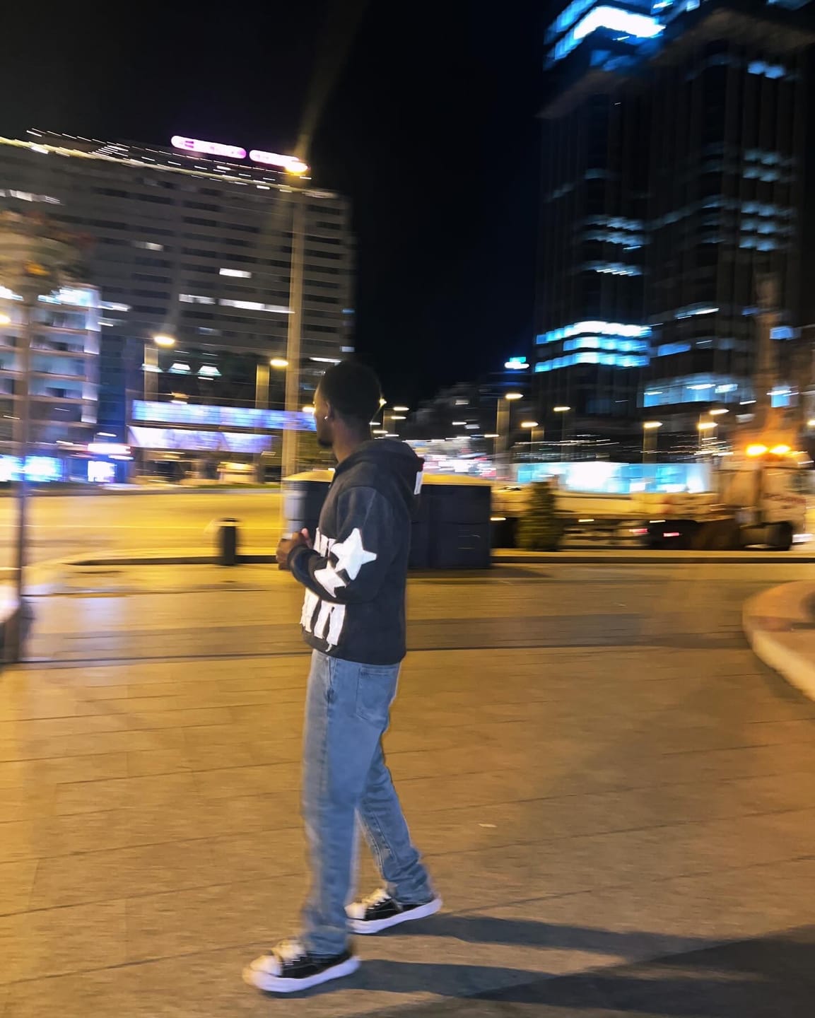Customer photo review of Distressed YHWH Star Zip Up