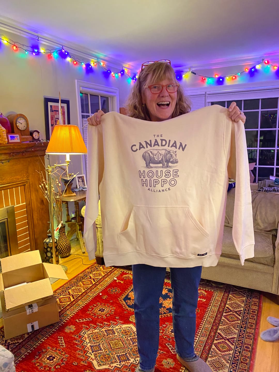 Customer photo review of Canadian House Hippo Alliance Sweatshirt or Hoodie