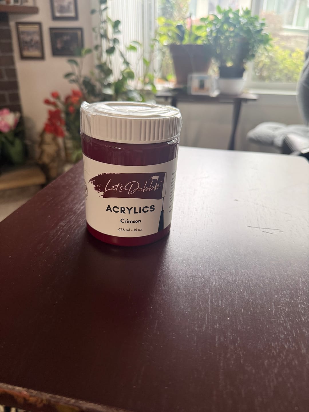Customer photo review of DabblePaints™️ Crimson — Thick-Body Acrylic Paint