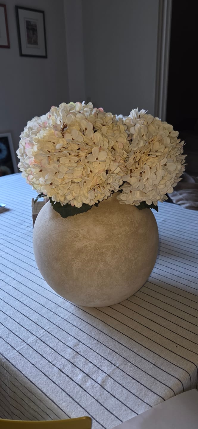 Customer photo review of Grande Hortensia (5 tiges) - Crème