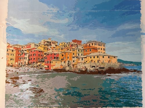 Customer photo review of Custom Landscape Paint By Numbers