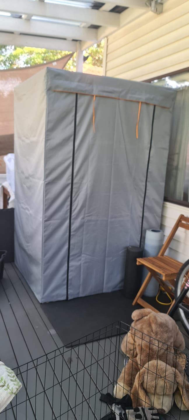 Customer photo review of Sauna Dust Cover for 2-person Saunas (Compatible Model Required)