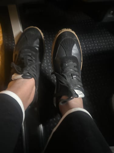 Customer photo review of JET SNEAKER IN BLACK CALFSKIN AND SUEDE