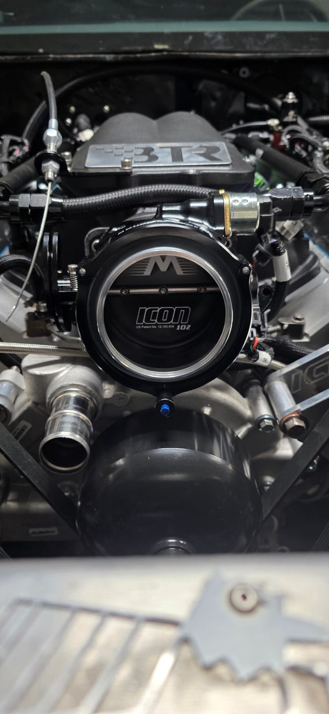 Customer photo review of ICON 102/105mm Cable Drive Throttle Body (Black) w/ Interchangeable Connection