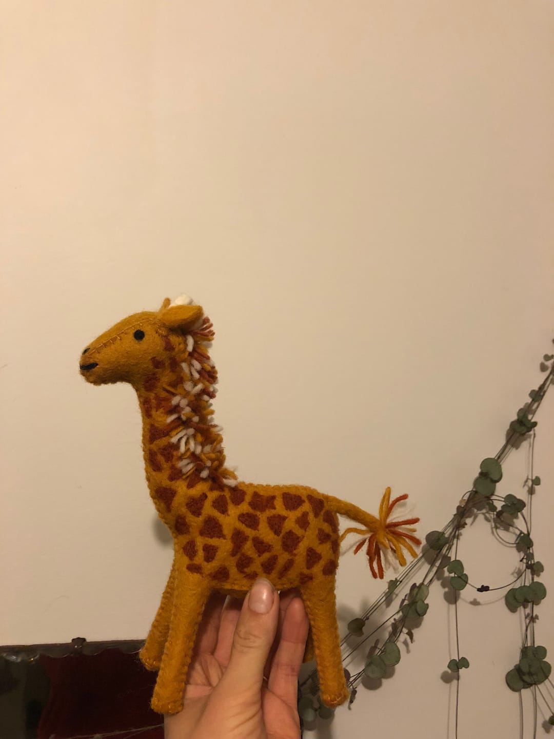 Customer photo review of Felt Giraffe Soft Toy for Safari Play