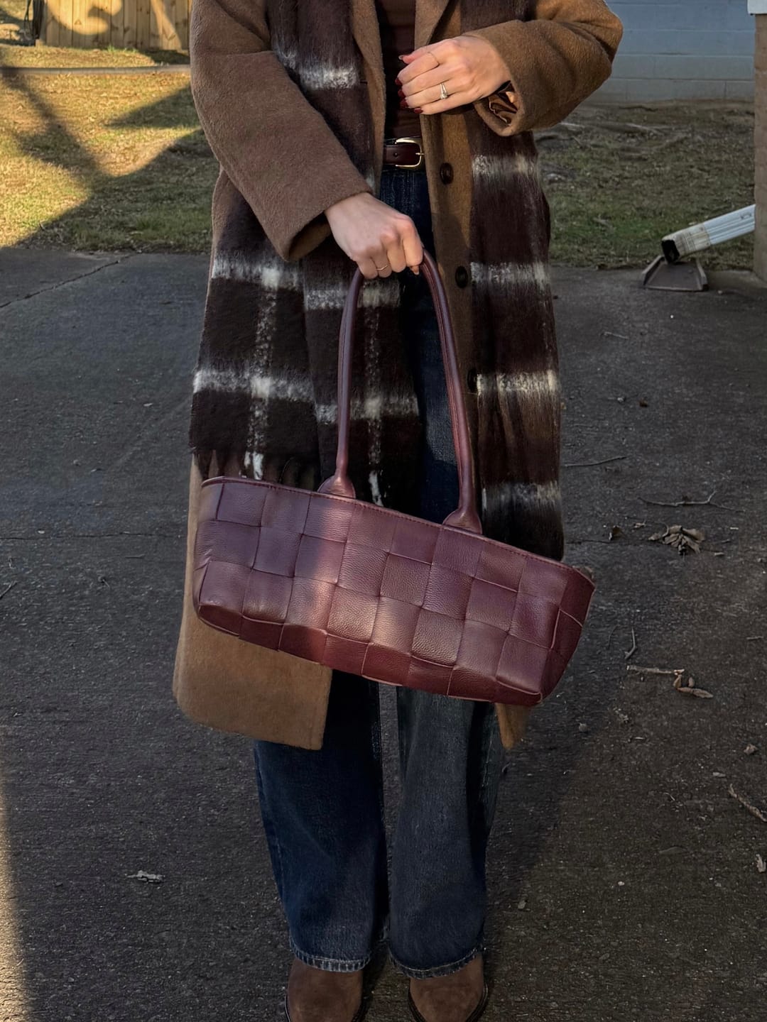 Customer photo review of Woven Rosalie - Burgundy