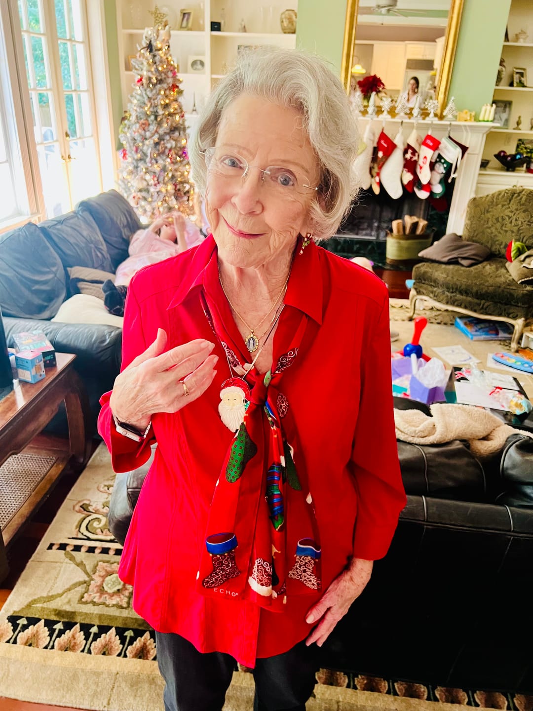Customer photo review of French Blue Cameo Mary Necklace