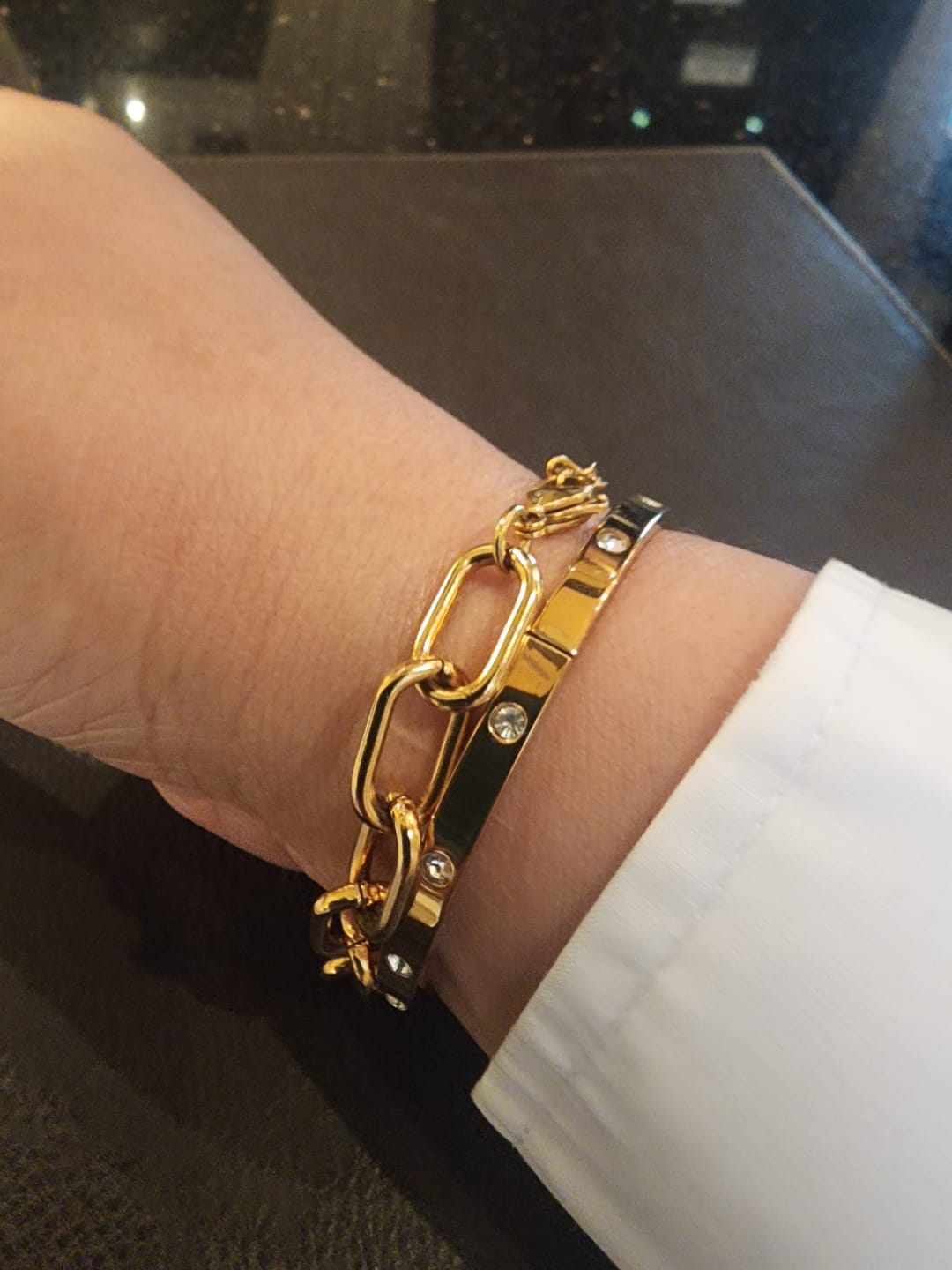 Customer photo review of Tulum Chunky Paperclip Bracelet (Bundle)