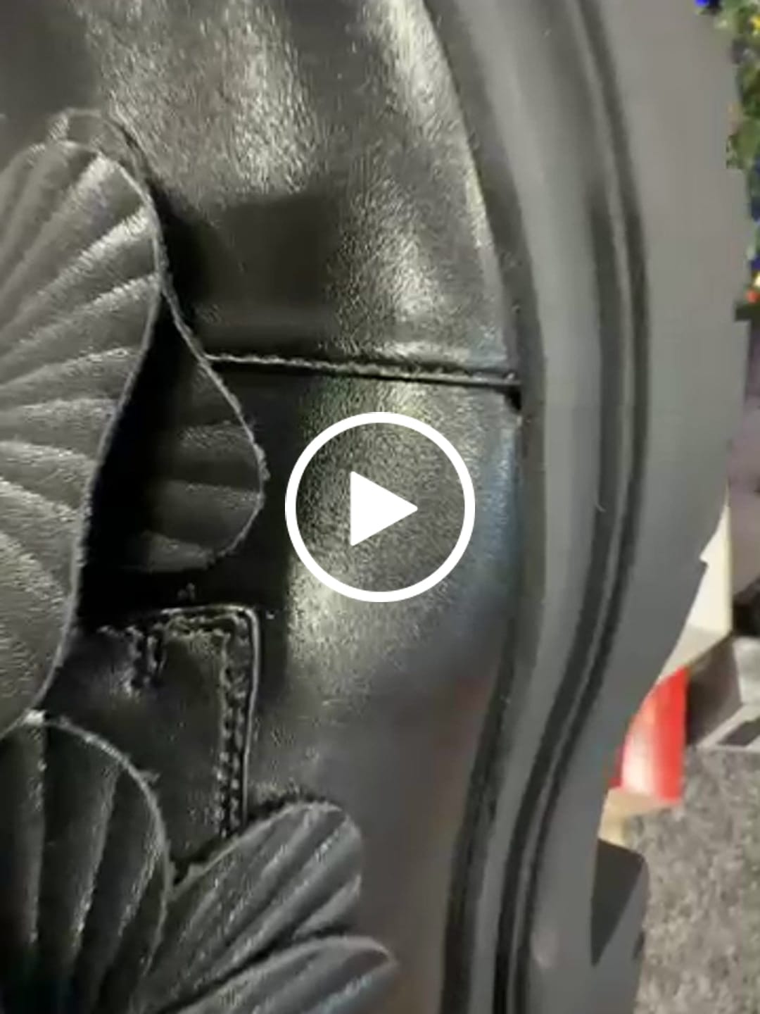 Customer video review of DEVOIR-BLACK 3D FLOWER COMBAT BOOTIE