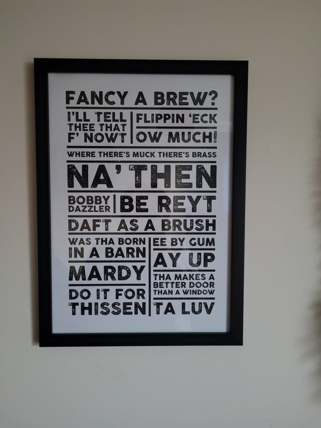 Customer photo review of Yorkshire Sayings - Print