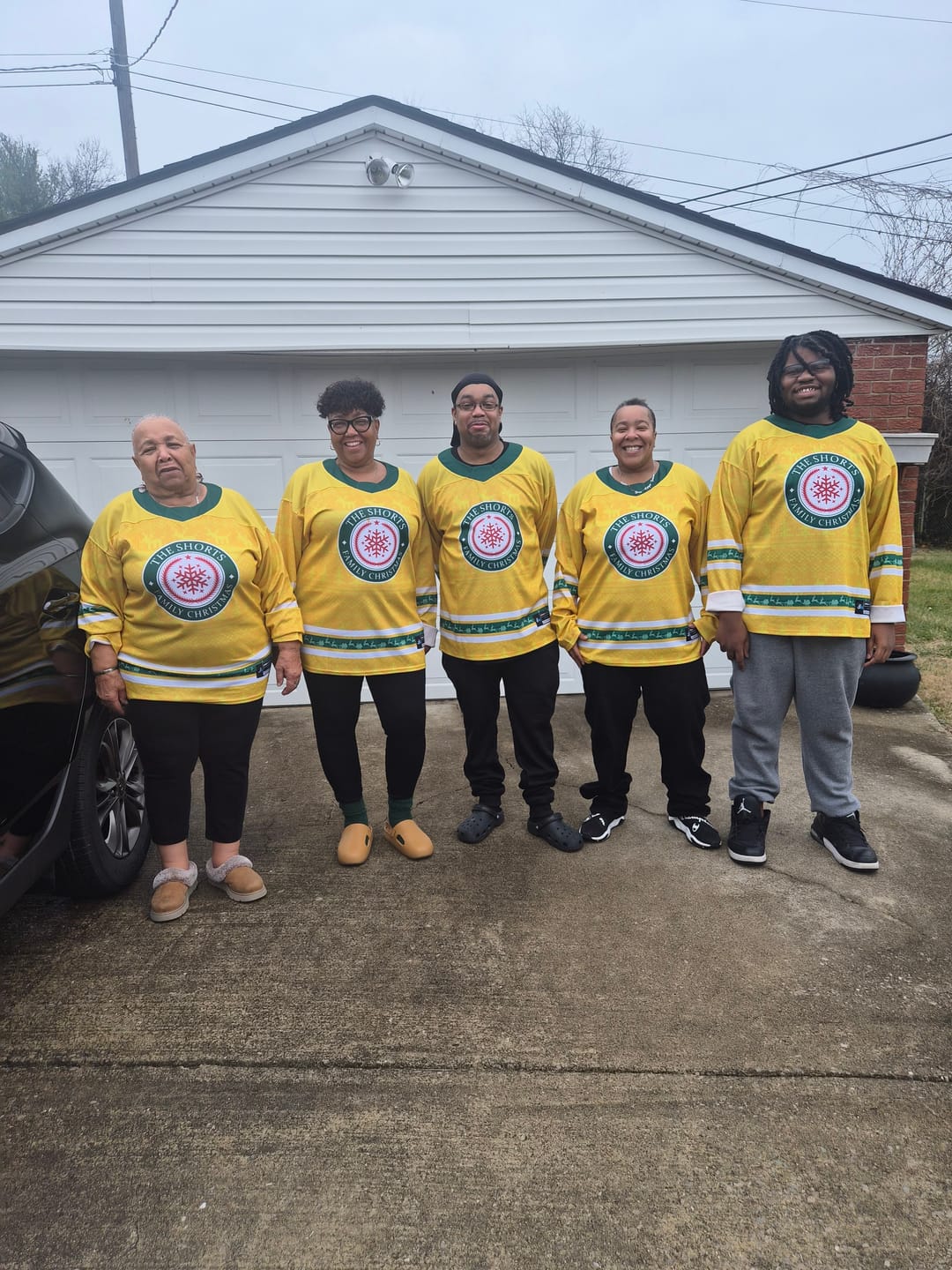 Customer photo review of Family Christmas Custom Hockey Jersey