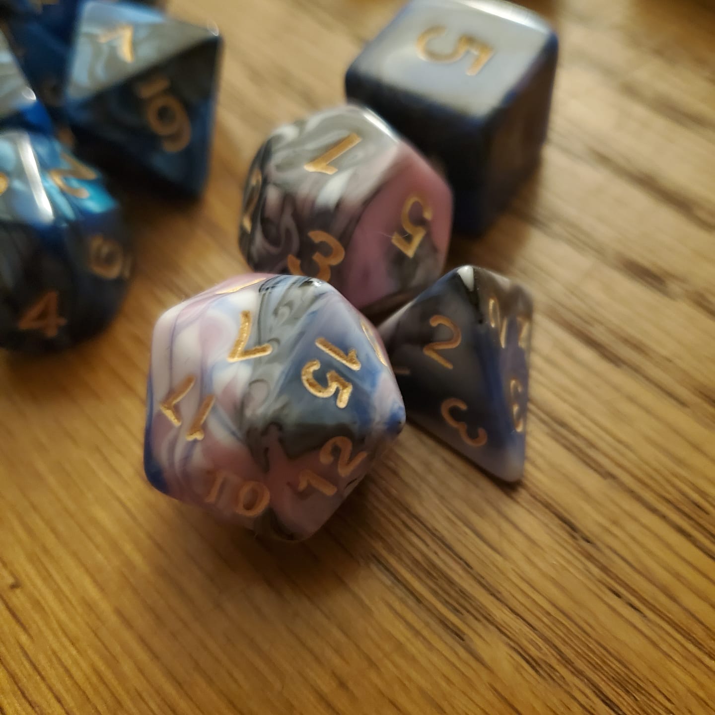 Customer photo review of 3 Mystery Acrylic Dice Sets
