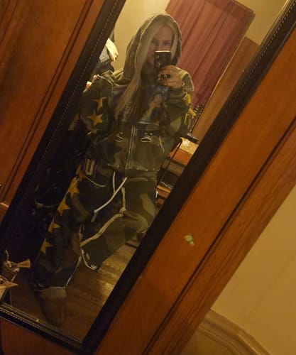 Customer photo review of "FU" CAMO SWEATS