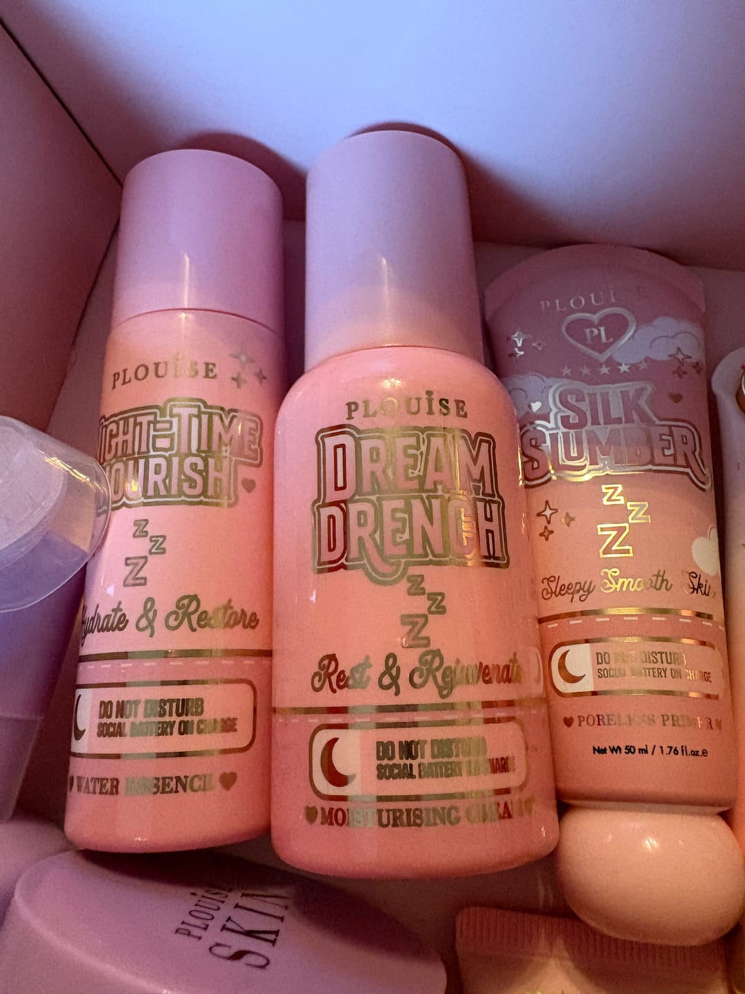 Customer photo review of After Dark - Hitting Snooze Nighttime Skincare Set